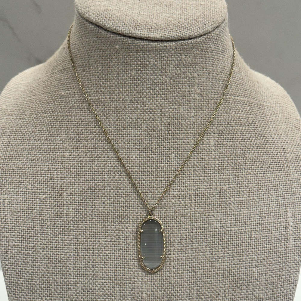 Gold Tone Kendra Scott Pendant Necklace- 9” drop
